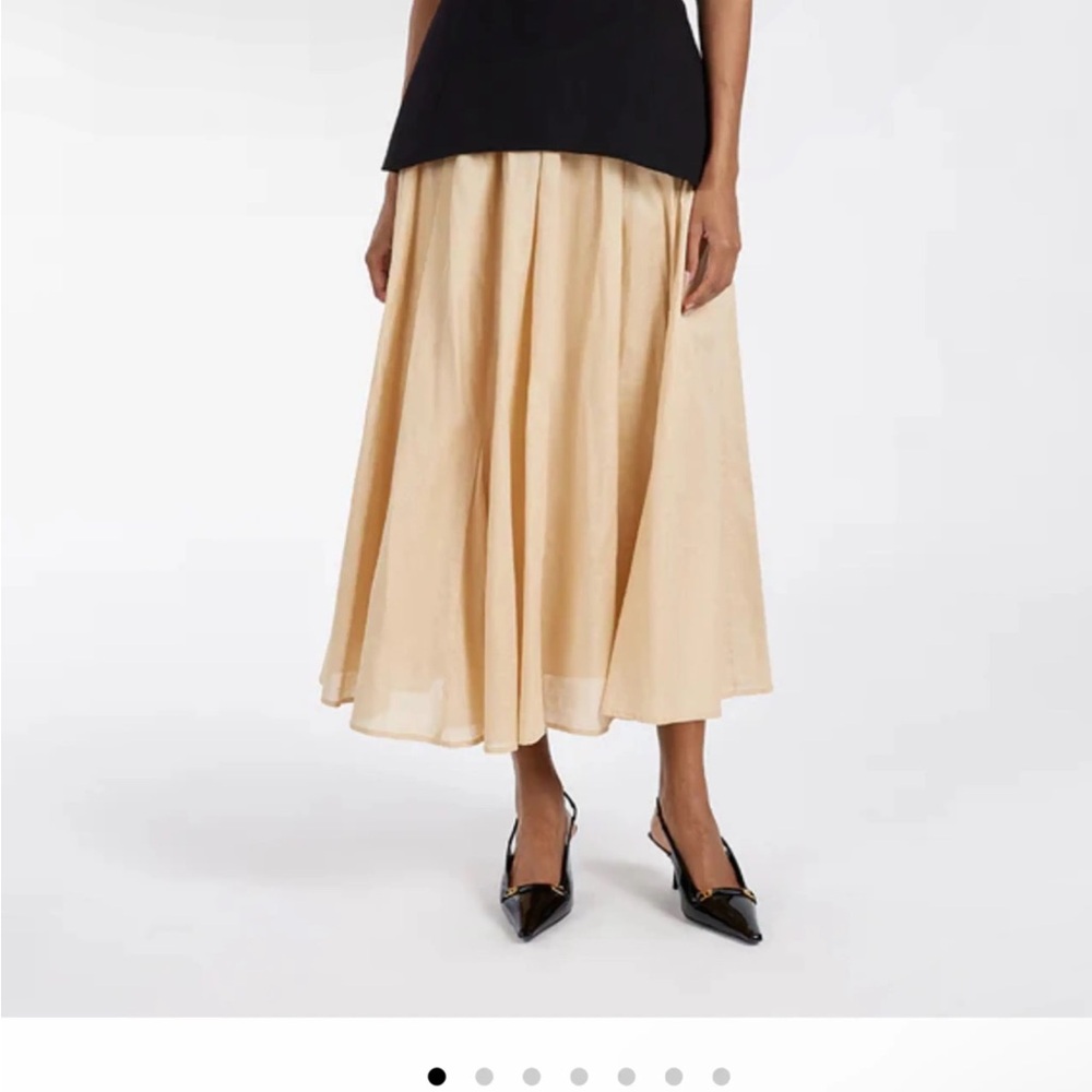 DISSH Tia Tan Linen Circle Skirt